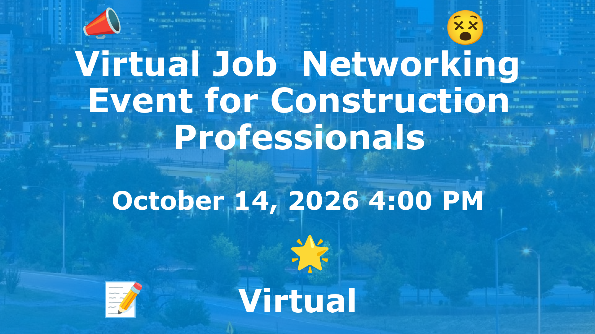 Virtual Job  Networking Event for Construction Professionals event image